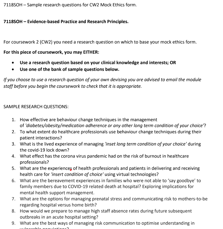 7118SOH – Evidence-based Practice and Research Principles Assignment Sample 2024