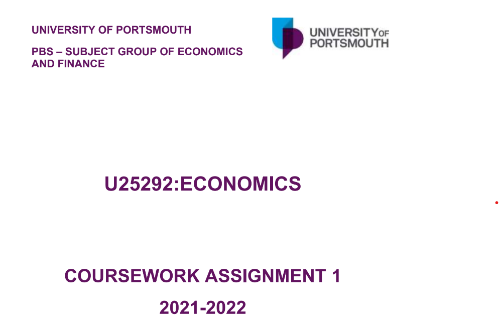 U25292:ECONOMICS ASSIGNMENT SAMPLE 2024